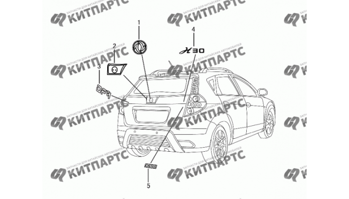 Эмблема задняя Dong Feng