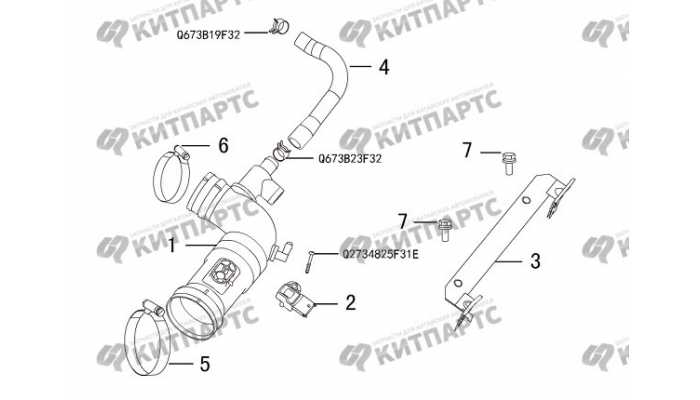 Патрубок воздушного фильтра 4G63T Great Wall DW Hower H5