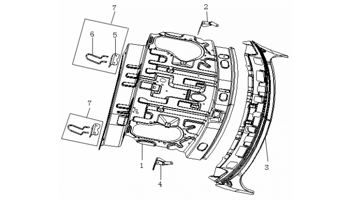 Панель багажника Geely